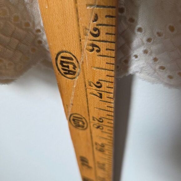 EUC GAP CREAM BOHO SCOOP NECK EMBROIDERED EDGE TANK TOP SIZE L - Picture 14 of 14